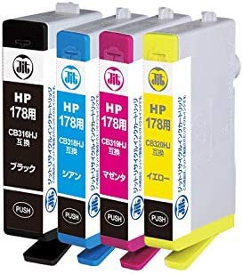 ジット 日本製 プリンター本体保証 HP対応 リサイクル インクカートリッジ CR281AA 4色セット対応 JIT-NH1784P