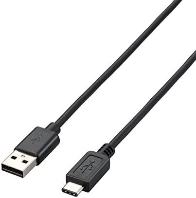 エレコム USBケーブル Type C ( USB A to USB C ) 15W 1m USB2.0 ブラック U2C-AC10BK