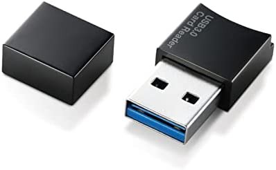 エレコム カードリーダー USB3.0 9倍速転送 microSD用 コネクタキャップ付 コンパクト設計 ブラック MR3-C008BK
