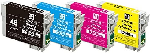 エコリカ エプソン IC4CL46対応リサイクルインク 4色パック EC-IC4CL46A 残量表示対応