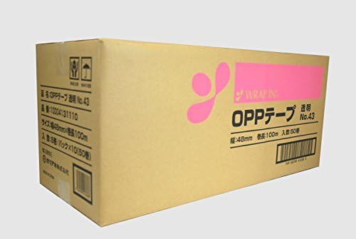 ホリアキ ラップイン OPPテープ #43 48mm×100m巻 OP-43-CL 透明 50巻入