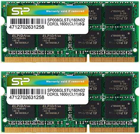 【送料無料】シリコンパワー ノートPC用メモリ 1.35V (低電圧) DDR3L 1600 PC3L-12800 8GB×2枚 204Pin Mac 対応 SP016GLSTU160N22