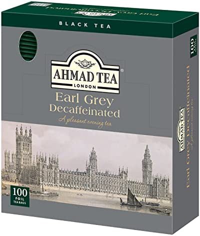 AHMAD TEA ( アーマッドティー ) デカフェ アールグレイ ティーバッグ 100袋入り [ カフェインレス タイプ 個包装 ]