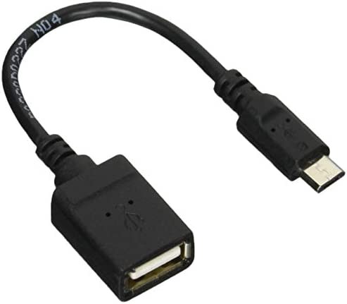 ELECOM OTGケーブル microB-Aメス-USB2.0 ブラック 0.1m TB-MAEMCBN010BK