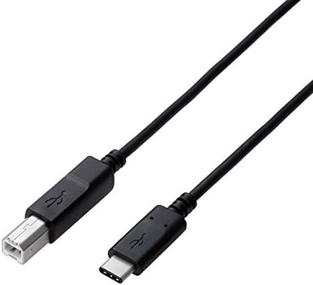 エレコム USBケーブル Type C ( USB C to USB B ) 15W 0.5m USB2.0認証品 最大480Mbps ブラック U2C-CB05NBK