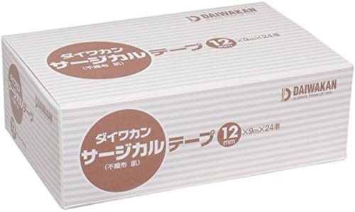 サージカルテープ 不織布タイプ 肌色 12mm×9m×24巻