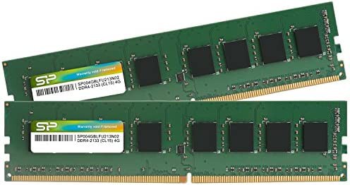 シリコンパワー デスクトップPC用メモリ DDR4-2133(PC4-17000) 4GB×2枚 288Pin 1.2V CL15 SP008GBLFU213N22