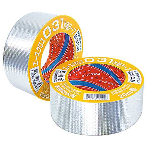 光洋化学 気密防水テープ エースクロス アクリル系強力粘着 片面テープ 剥離紙付 031 アルミ 50mm×20M