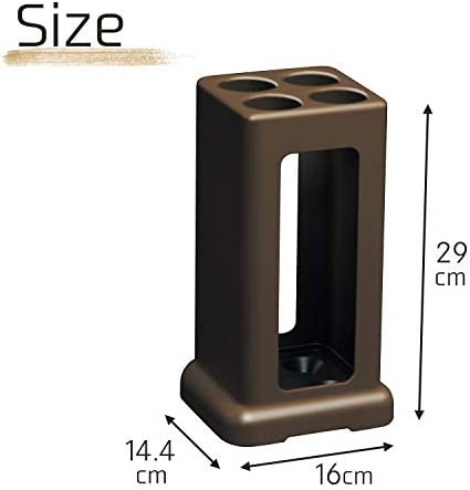 小原産業 UmBlella stand(傘立て) 正方形4本入る ブラウン UB-245 UB-245