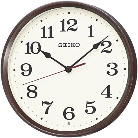 セイコー クロック 掛け時計 電波 アナログ 茶 メタリック KX223B SEIKO