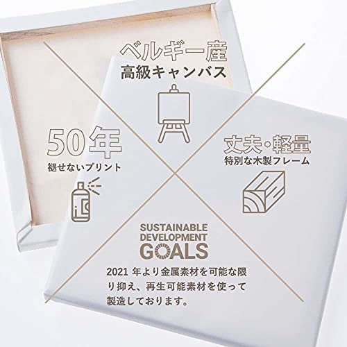 バラ レインボー アートパネル 57cm × 57cm Lサイズ 日本製 ポスター