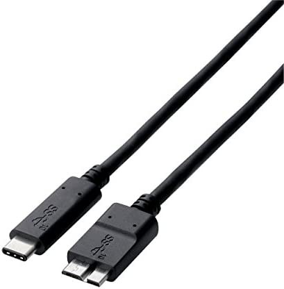 エレコム USBケーブル Type C ( USB C to Micro B ) 15W 0.5m USB3.1認証品 最大10Gbps ブラック USB3-CMB05NBK