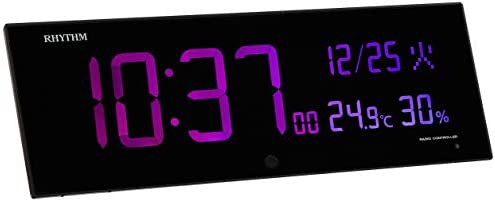 リズム(RHYTHM) 掛け時計 電波 デジタル Iroria G カラー