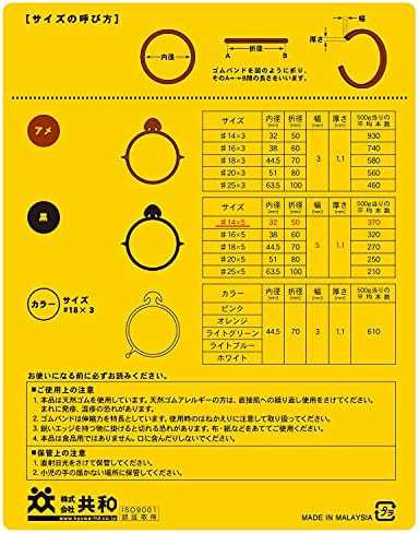 輪ゴム オーバンド たばね ゴムバンド 500g袋 徳用袋 #14×5 黒色 GFS