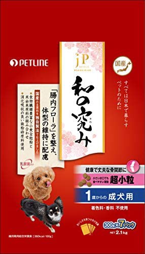 ジェーピースタイル ドッグフード 和の究み 超小粒 1歳以上 成犬用 1歳からの成犬用 2.1kg (300g ×7袋)