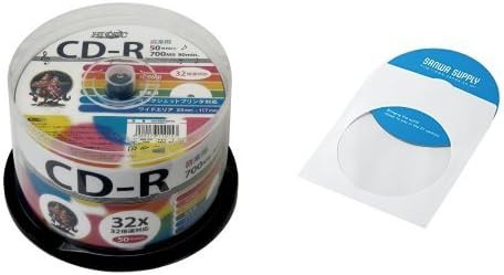 HI-DISC 音楽用CD-R HDCR80GMP50 (32倍速/50枚)+ペーパーケース付き