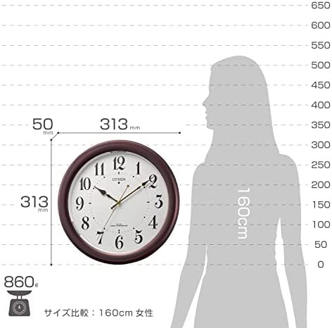 リズム シチズン 掛け時計 電波 アナログ MA36 さらに明るい 暗所