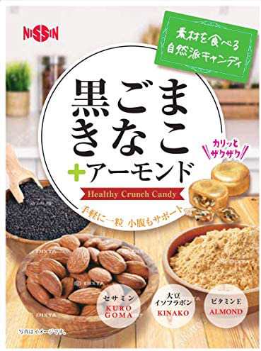 日進製菓 黒ごまきなこ+アーモンド 70g×12袋