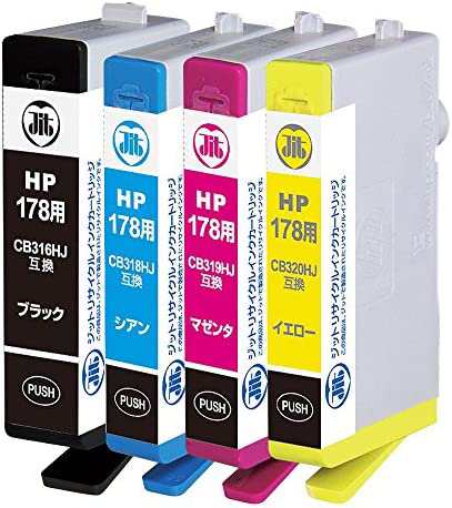 ジット HP対応 リサイクル インクカートリッジ HP対応 リサイクル インクカートリッジ178 CR281AA 4色セット対応 JIT-NH1784P +黒インク1