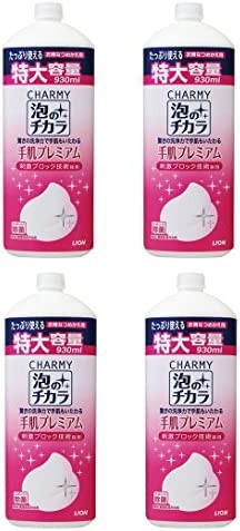 【まとめ買い】チャーミー泡のチカラ手肌プレミアム 食器用洗剤 詰替大型 930ml×4個