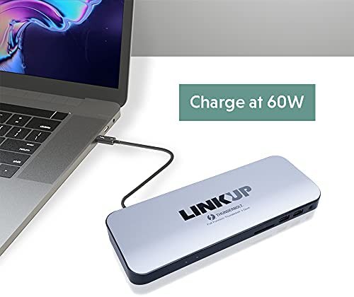 LINKUP [認証済み] Thunderbolt Dock HDMI2.0 4K 135W (PD 60W) SD UHS