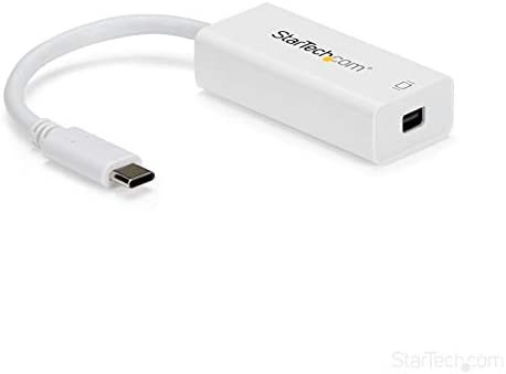 StarTech.com USB-C - Mini DisplayPort ディスプレイ変換アダプター／4K60Hz／DP Altモード／Thunderbolt 3対応／ホワイト／USB Type-C