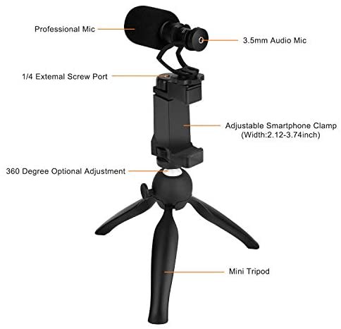 ComicaCVM-VM10-K2スマートフォンマイクビデオキットミニ三脚付