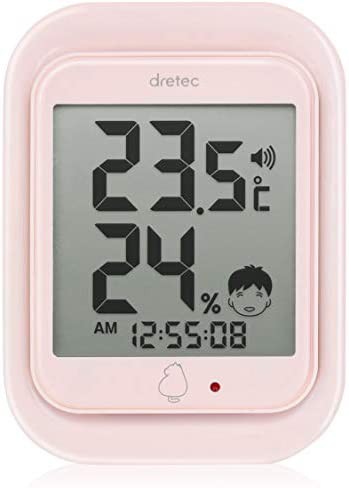 dretec(ドリテック) 温湿度計 デジタル 温度計 湿度計 熱中症 インフルエンザ O-293PK(ピンク)