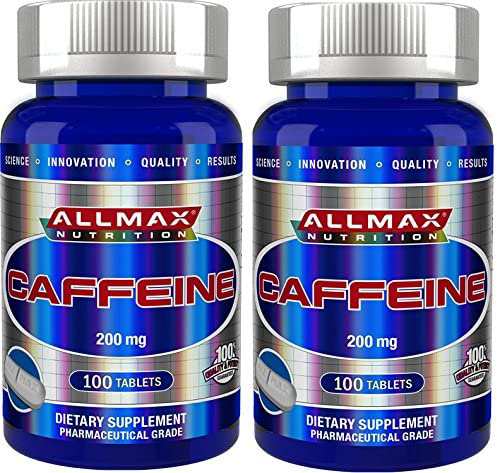 【2個セット】AllMax Nutrition カフェイン 200mg 100錠 [並行輸入品]