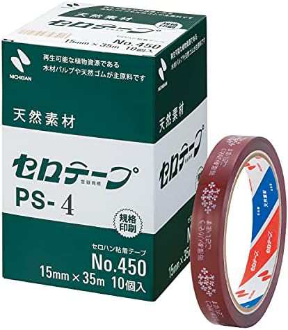 ニチバン セロテープ 10巻 ストアテープ 15mm×35m PS4-10P 花ビラ