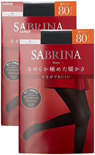 [グンゼ] タイツ サブリナ ウォーム なめらか極めた暖かさ 80デニール 同色2足組 SBW23 レディース