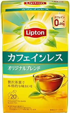 【送料無料】リプトン紅茶 カフェインレスティー 20杯分 ×6袋 デカフェ・ノンカフェイン ティーバッグ