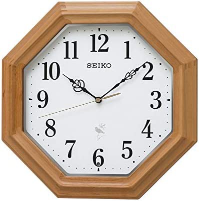 セイコークロック(Seiko Clock) 掛け時計 天然色木地 本体サイズ:33.0