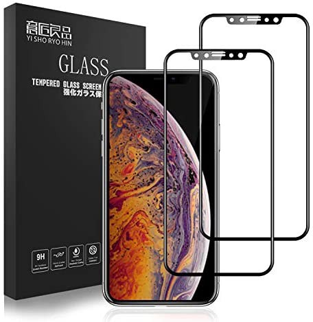 【国産ガラス使用 2枚入り】iPhoneXR/iphoen11 ガラスフィルム 全面 6.1インチ 3Dラウンドエッジ 炭素繊維 ソフトフレーム 極薄 全面保護
