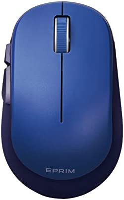 エレコム マウス ワイヤレス (レシーバー付属) Mサイズ 5ボタン (戻る・進むボタン搭載) BlueLED EPRIM ブルー M-DY13DBXBU