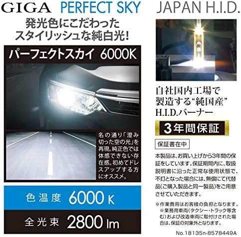 カーメイト HID 純正交換 GIGA パーフェクトスカイ D2R D2S 兼用