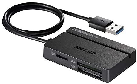 BUFFALO USB3.0 マルチカードリーダー スタンダードモデル ブラック BSCR108U3BK