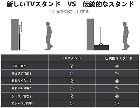 FITUEYES テレビスタンド 壁寄せテレビスタンド 高さ調節可能 ラック