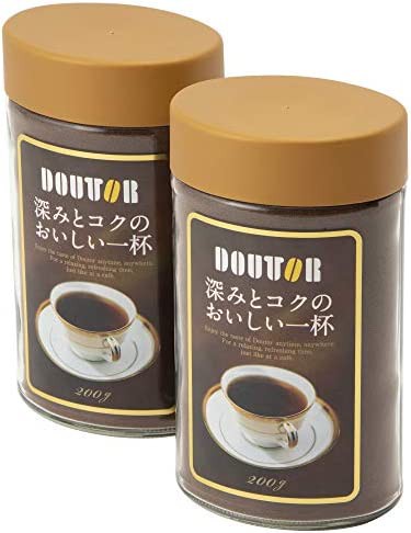 ドトールコーヒー インスタントコーヒー 深みとコクのおいしい一杯(SD) 200g ×2個