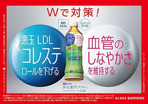 サントリー 伊右衛門プラス コレステロール対策 お茶 500ml ×24本 機能