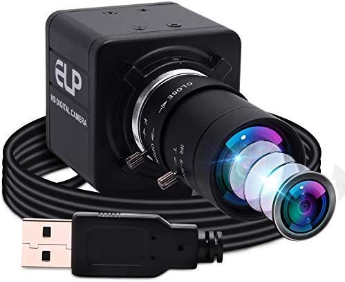【送料無料】ELP 200万画素 Web カメラ CSマウント5-50mm可変焦点レンズ 低照度 0.01Lux SONY IMX323センサー 望遠ズームミニカメラUSB H