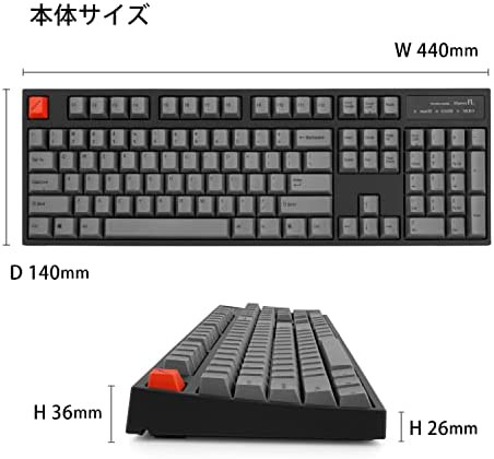 アーキス メカニカル キーボード Maestro FL 英語配列 キー数 : 104 キートップ引き抜き工具 付属 CHERRY MX クリア軸  AS-KBM04/TCGBWP｜au PAY マーケット