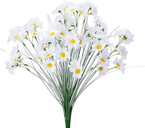 ポピー 造花 グラスマーガレット ブッシュ アーティフィシャル フェイク フラワー インテリア ホワイト 全長55cm 幅40cm FP-5027W