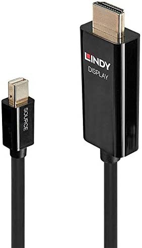 LINDY Mini DisplayPort 1.2 - HDMI 2.0 18G アクティブ変換ケーブル、3m(型番:40913)
