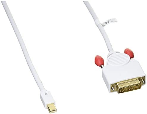 LINDY Mini DisplayPort 1.1 - DVI-D変換ケーブル、ホワイト、5m(型番:41959)