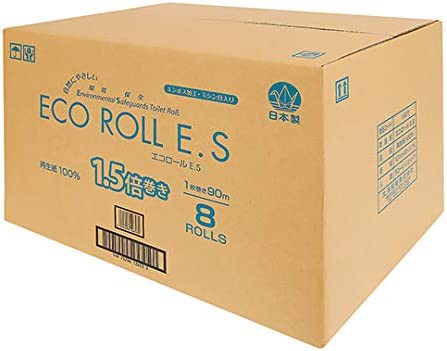 太洋紙業 トイレットペーパー ECO ROLL 8ロール×12パック入 ES90