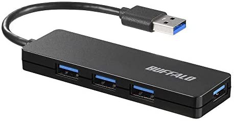 【送料無料】バッファロー USB ハブ USB3.0 スリム設計 4ポート バスパワー 軽量 Windows Mac PS4 PS5 Chromebook 対応 テレワーク 在宅