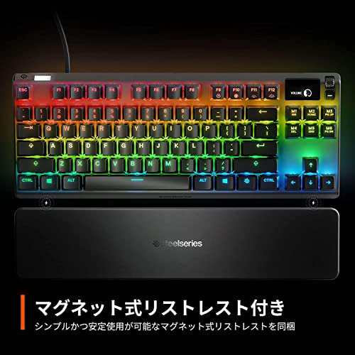 SteelSeries ゲーミングキーボード テンキーレス 有線 英語配列