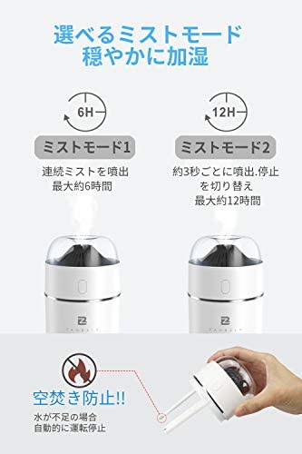 加湿器 卓上 超音波式 人気ランキング 320ML おしゃれ usb 除菌 七色LEDライト 12時間連続加湿 空焚き防止 小型ミニ 簡易携帯  寝室/車載/の通販はau PAY マーケット - CELFEE | au PAY マーケット－通販サイト