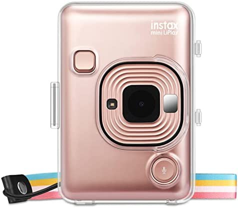 Fintie FUJIFILM 富士フイルム instax mini LiPlay インスタントカメラ専用ケース 保護カバー クリア カメラケース ストラップ付き 軽量